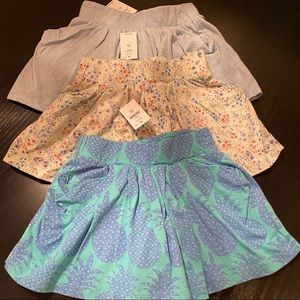 Bundle of 3 Gap Kids Skorts, sz XS (4/5) NEW